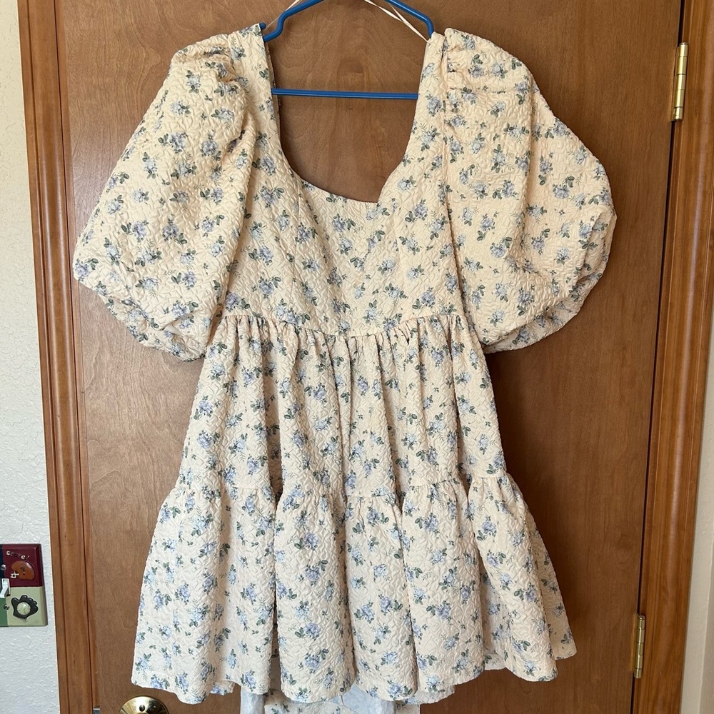 Mable Pastel Yellow & Blue Dress